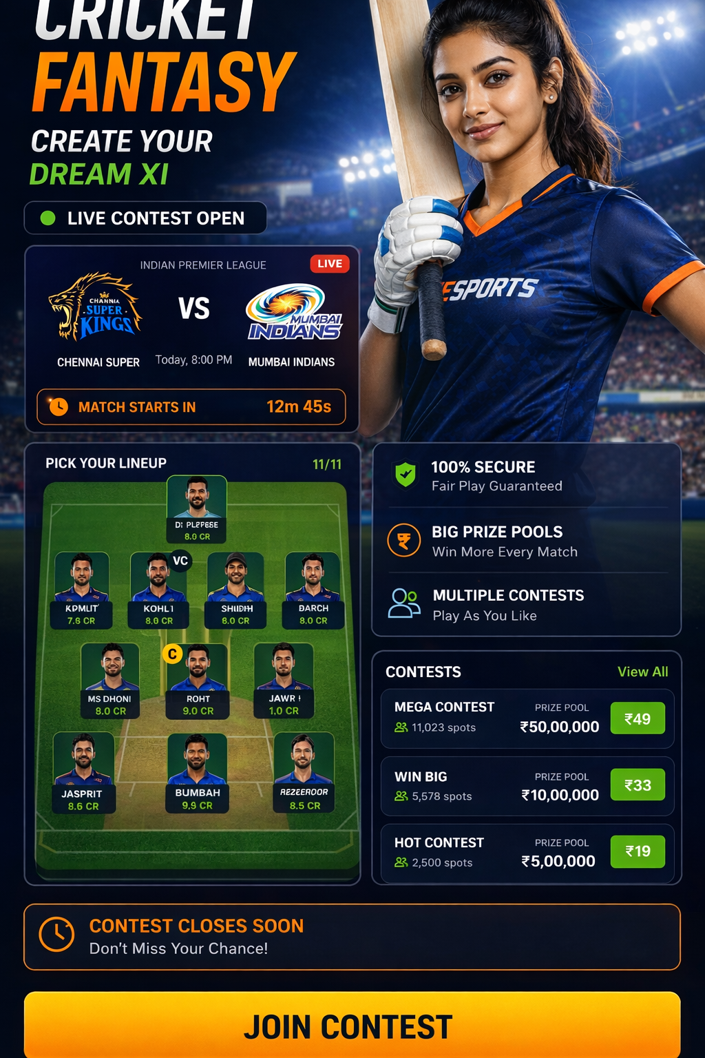 Come Cricket Play cricket matchday visual